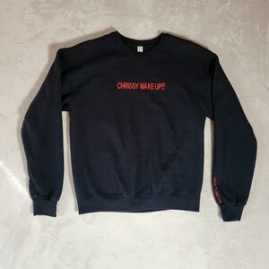 Strangers Things Black Sweatshirt Chrissy Wake Up! Medium Unisex Stitched